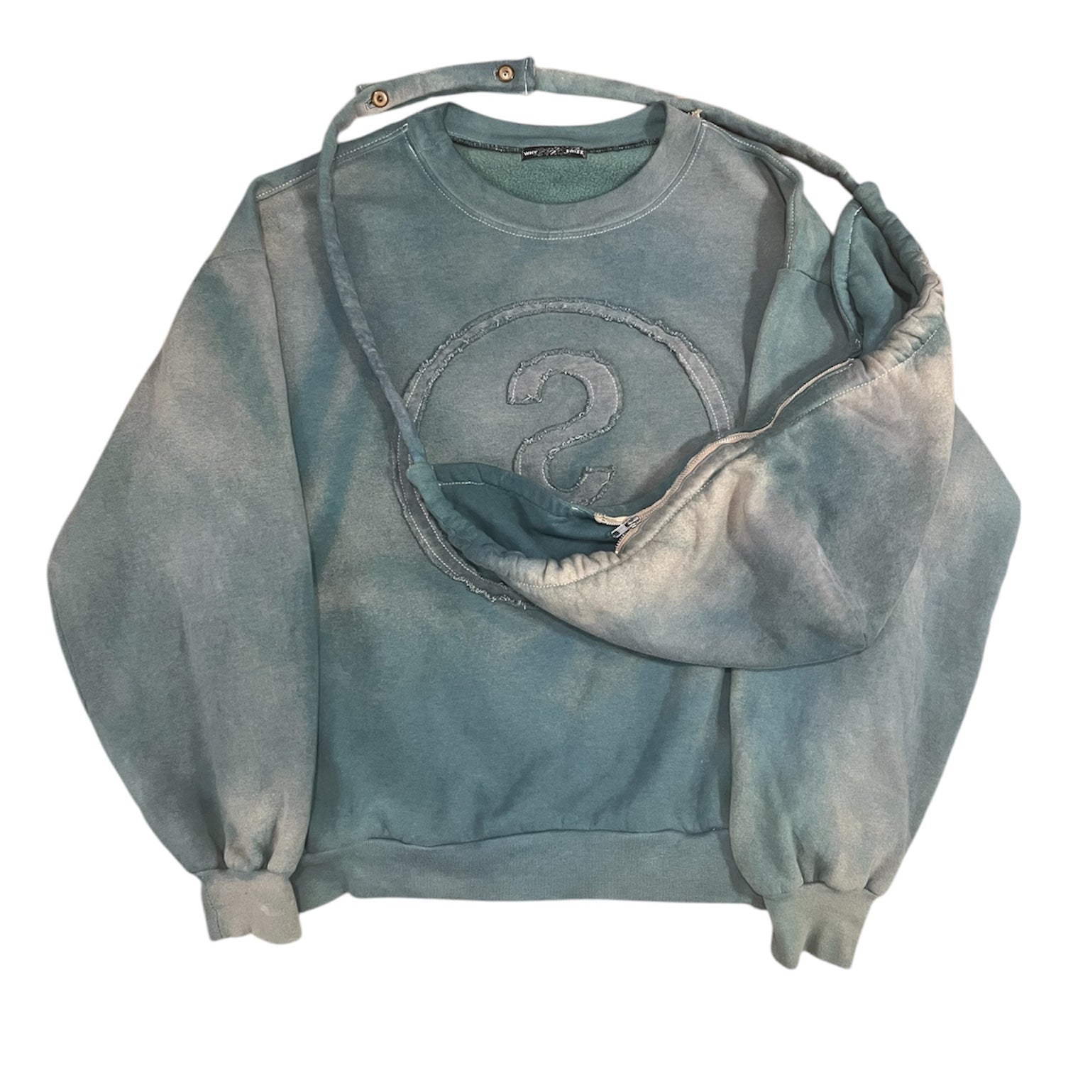1/1 Zip off after hood/sidebag hoodie (sunfaded green) (XL)