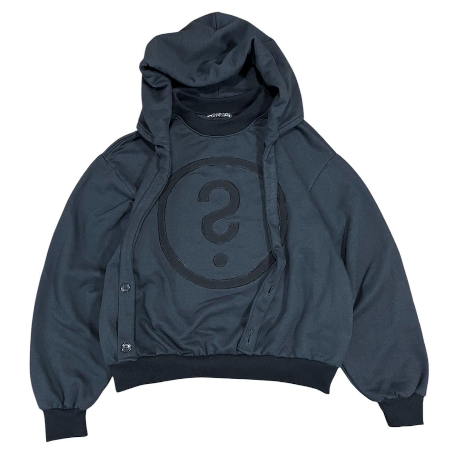 1/1 Zip off after hood/sidebag hoodie (midnight black) (L)