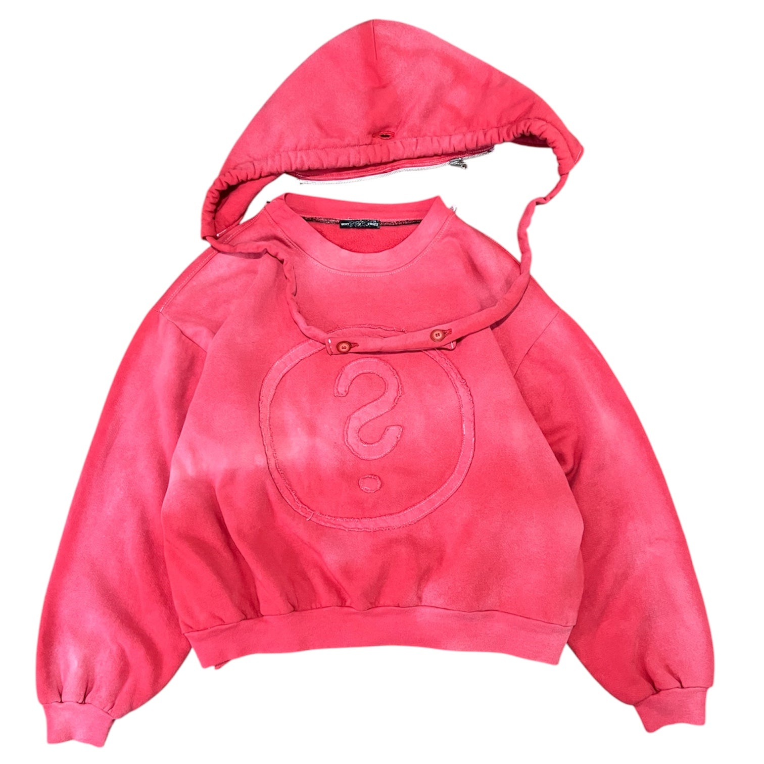 1/1 Zip off after hood/sidebag hoodie (sunfaded red) (L)