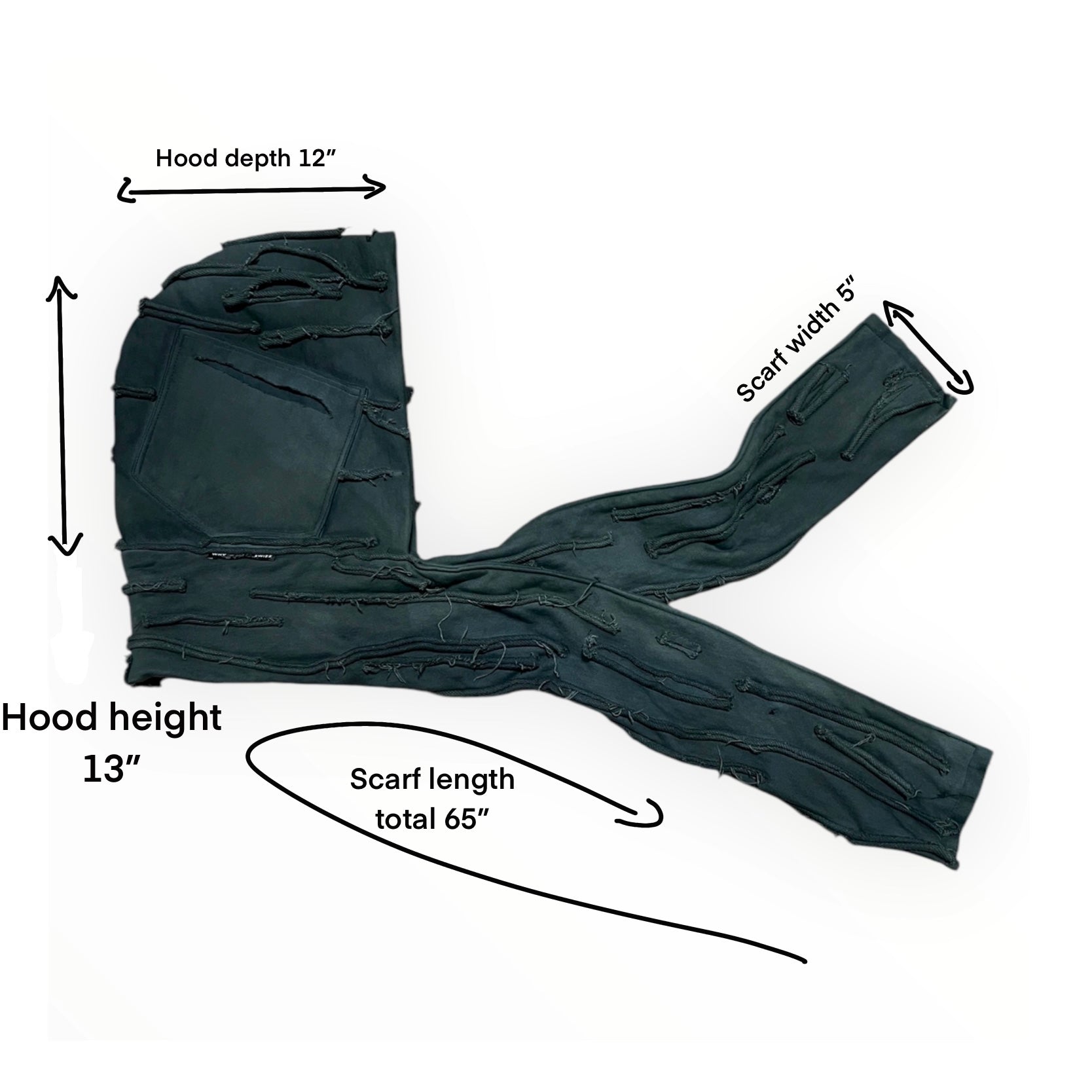 Hooded scarf/shoulder bag (Custom order)