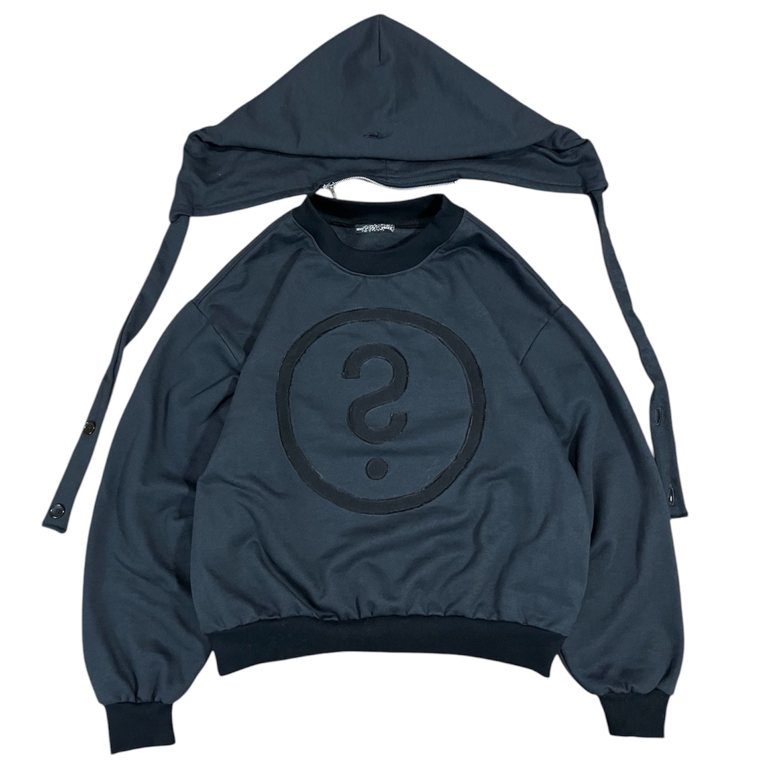 1/1 Zip off after hood/sidebag hoodie (midnight black) (L)