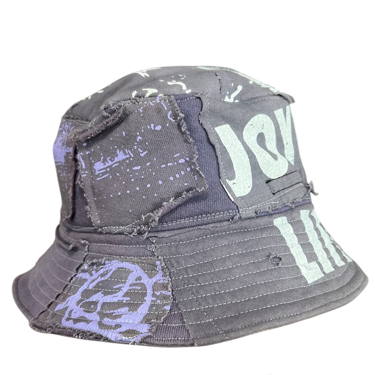 1/1 Life enjoyer patchwork bucket hat