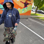 “Why” athletics hood/bag sweatshirt