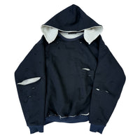 Thrashed double layer hoodie (with removable hood)