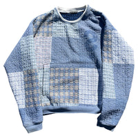 Vintage Quilt hood/bag sweatshirt