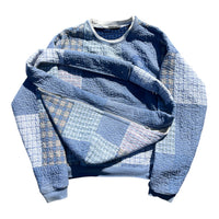 Vintage Quilt hood/bag sweatshirt