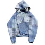 Vintage Quilt hood/bag sweatshirt