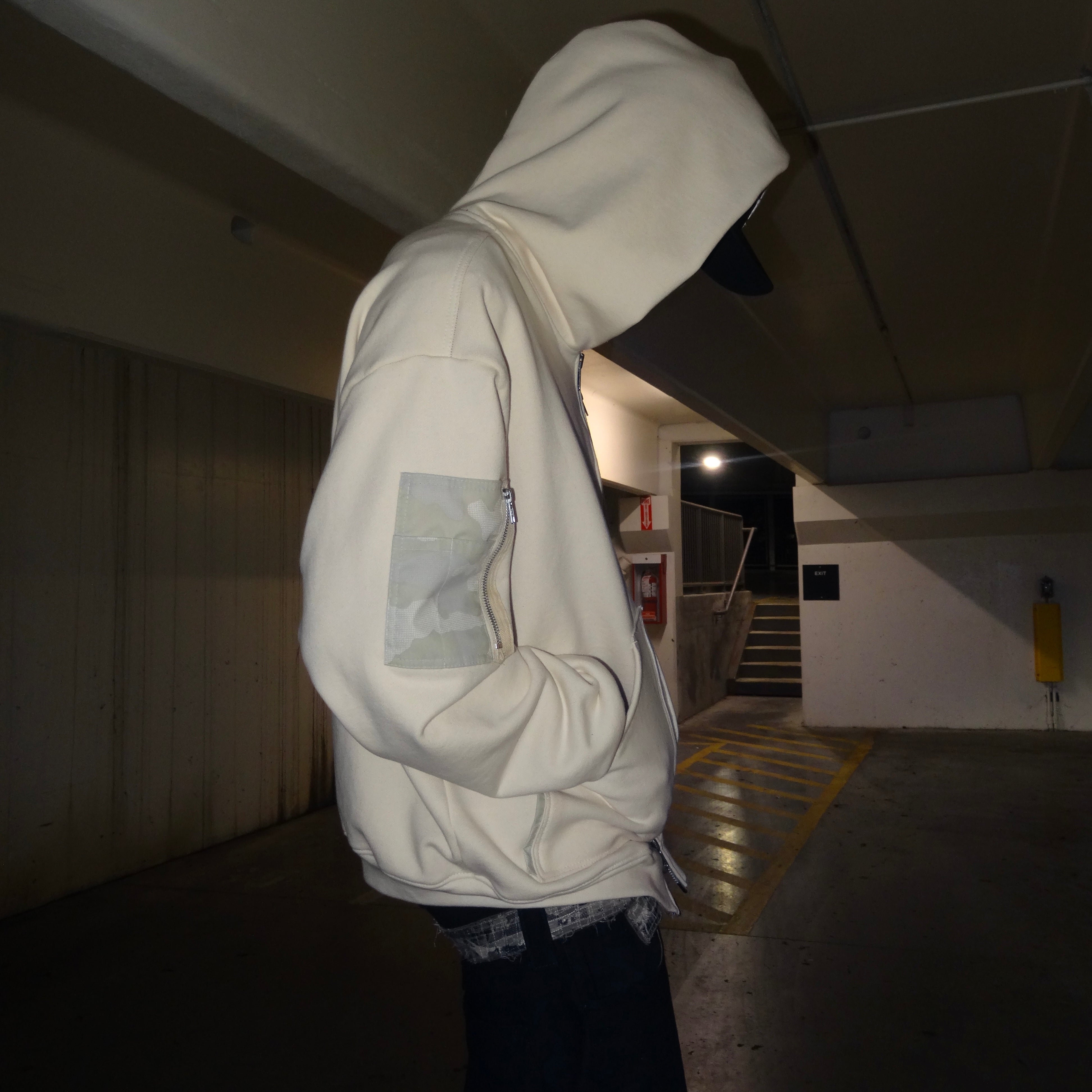 Hybrid zip up hoodie