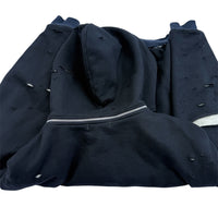 Thrashed double layer hoodie (with removable hood)