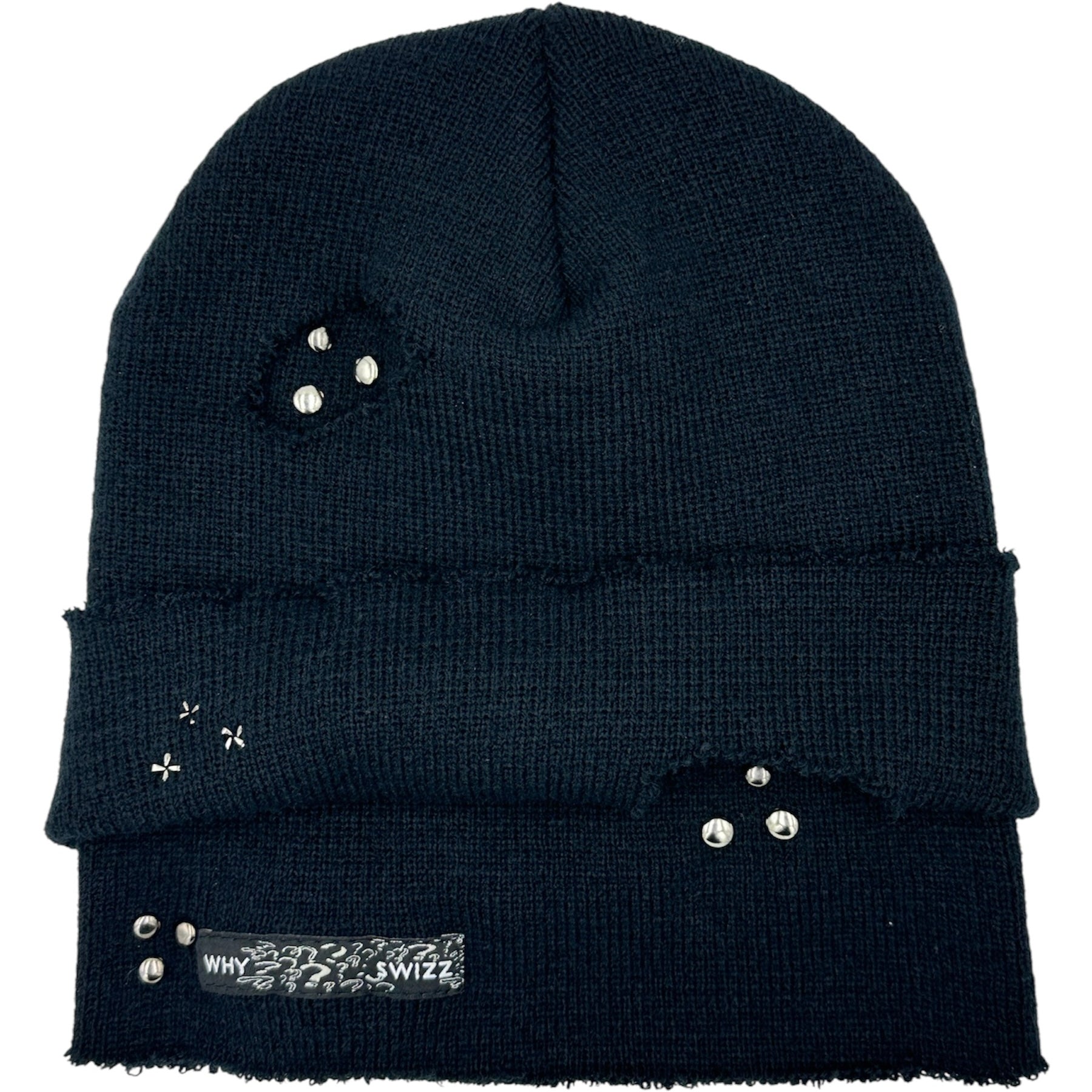 “Pierced” double layer beanie